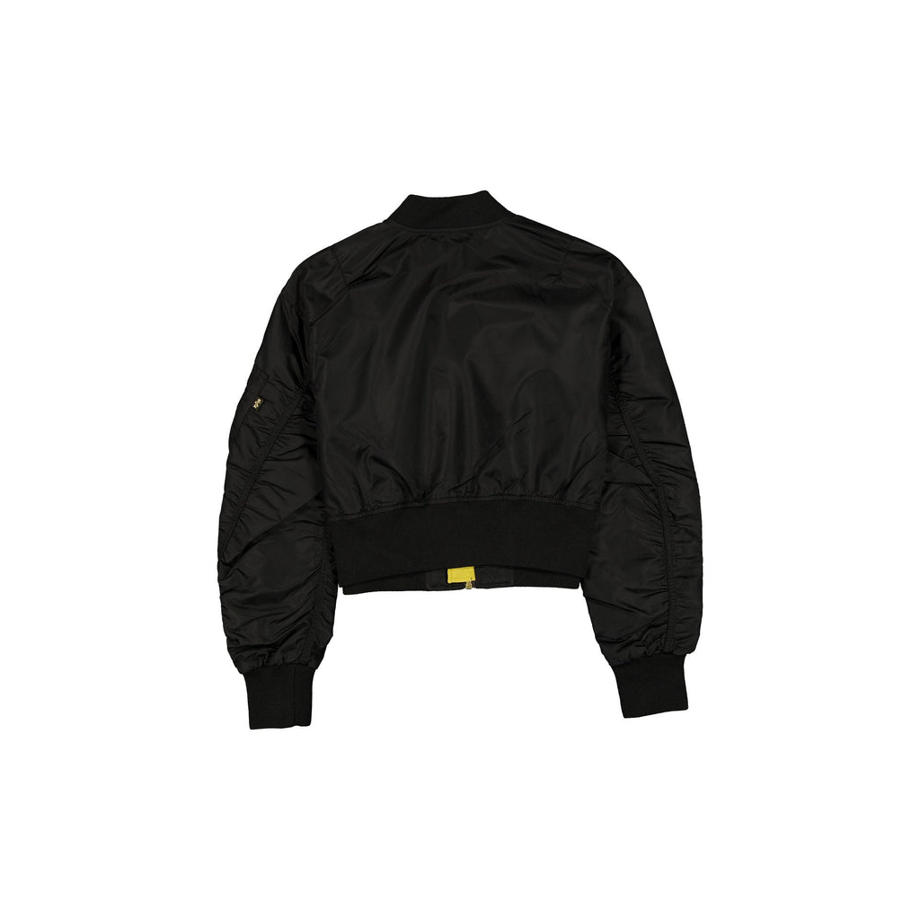 Alpha Industries x Los Angeles Lakers Black and Gold Women's Cropped L-2B Bomber Jacket