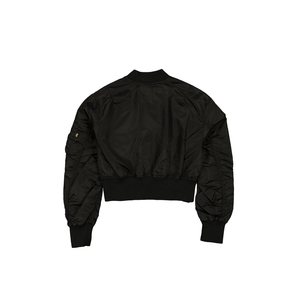 Alpha Industries x Pittsburgh Steelers Black and Gold Women's Cropped L-2B Bomber Jacket