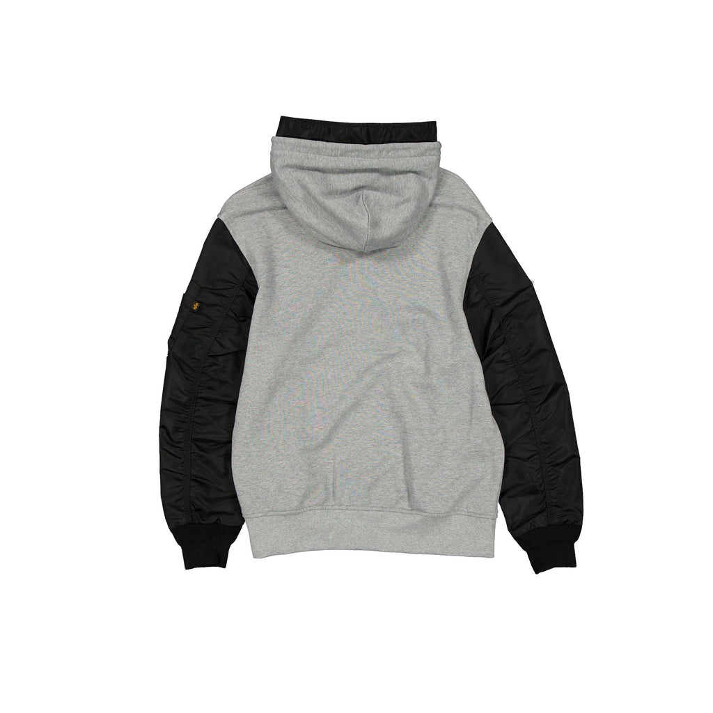 Alpha Industries x Las Vegas Raiders Historic Gray MA-1 Full Zip Fleece Jacket