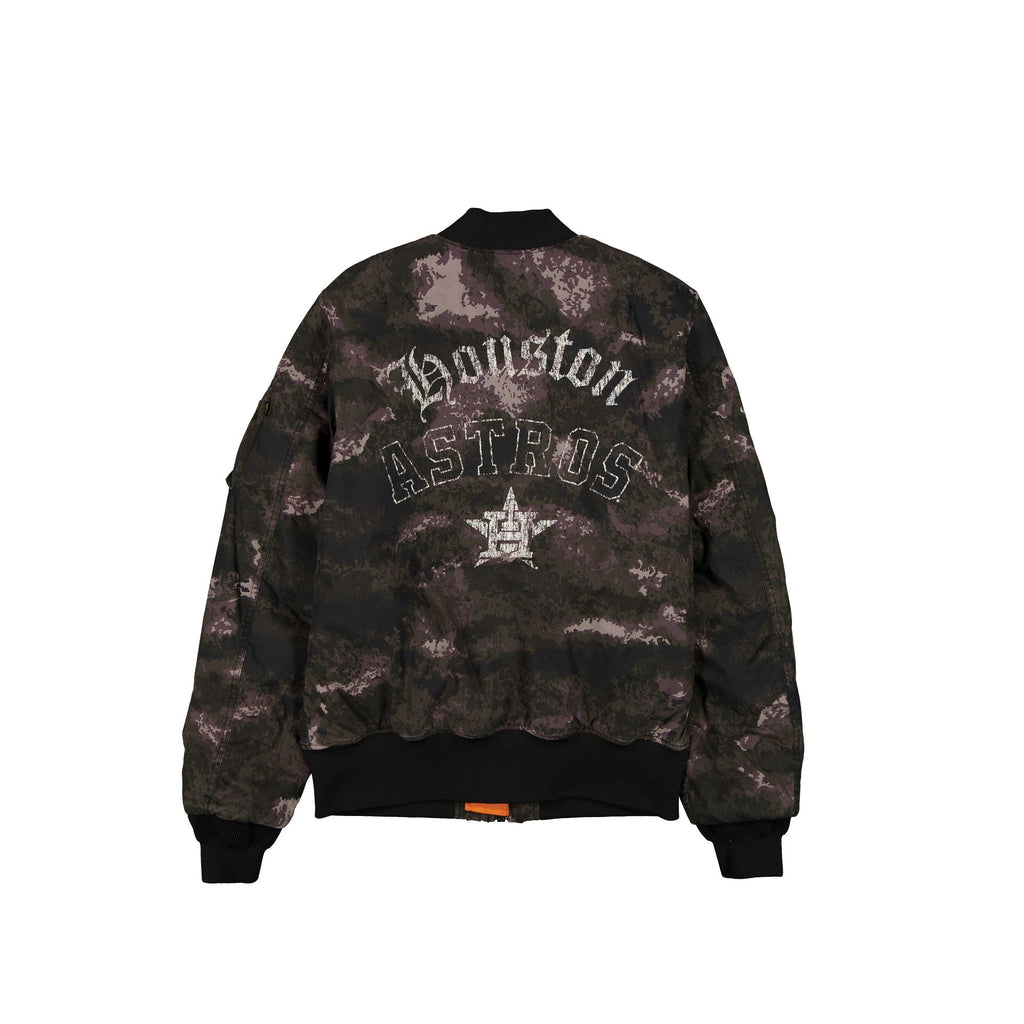 Alpha Industries x Houston Astros Black Camo MA-1 Bomber Jacket