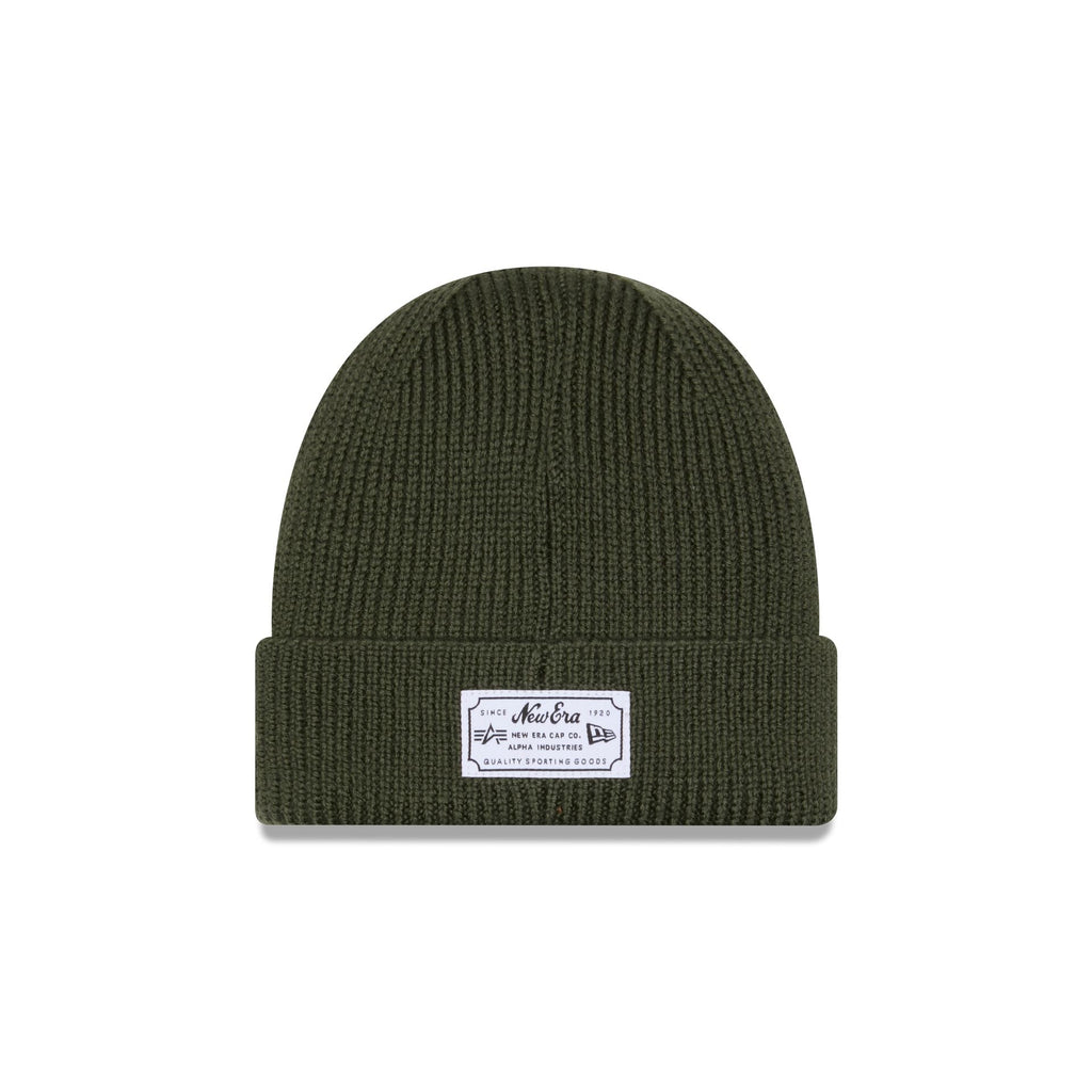 Alpha Industries x New York Mets Olive Green Cuff Knit Hat