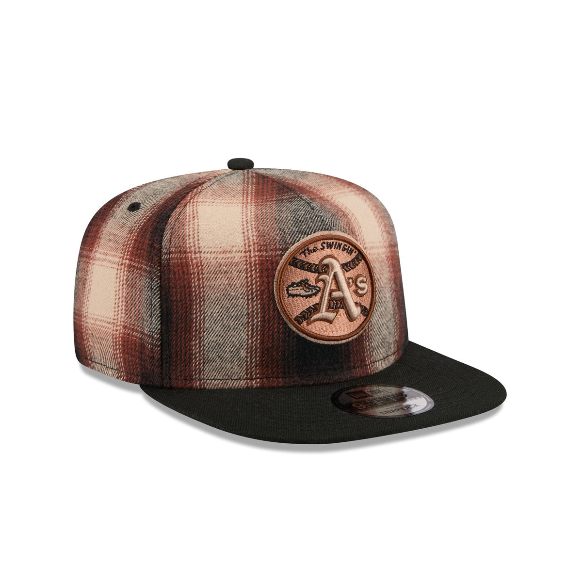 Athletics Grunge Plaid 9FIFTY A-Frame Adjustable Hat