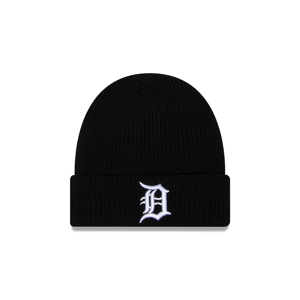 Detroit Tigers Black Cuff Knit Beanie Hat