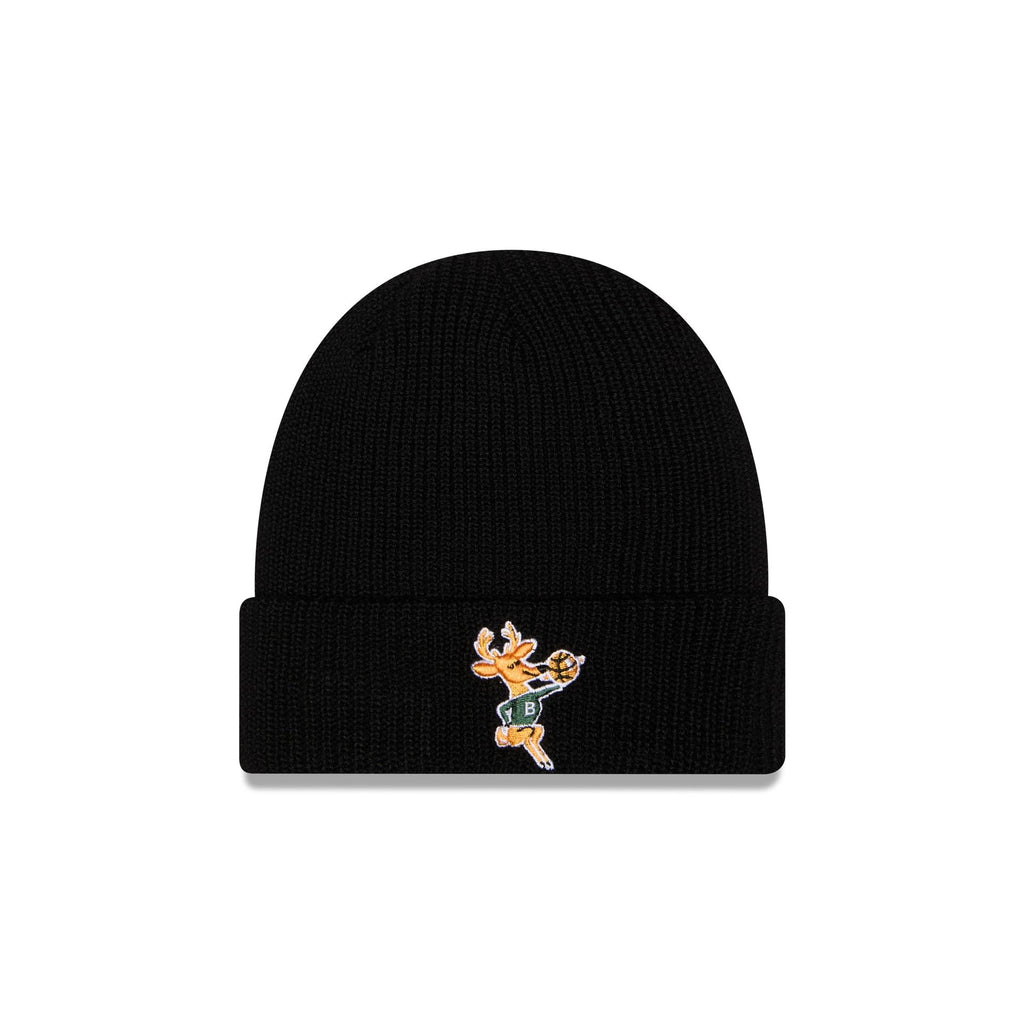 Milwaukee Bucks Black Cuff Knit Beanie Hat