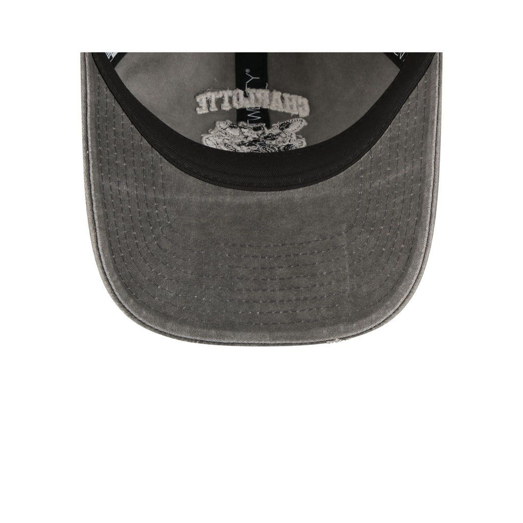 Charlotte Hornets Washed Black Cotton 9TWENTY Adjustable Hat