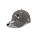 New England Patriots Washed Black Cotton 9TWENTY Adjustable Hat