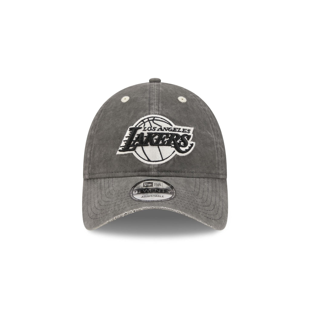 Los Angeles Lakers Washed Black Cotton 9TWENTY Adjustable Hat