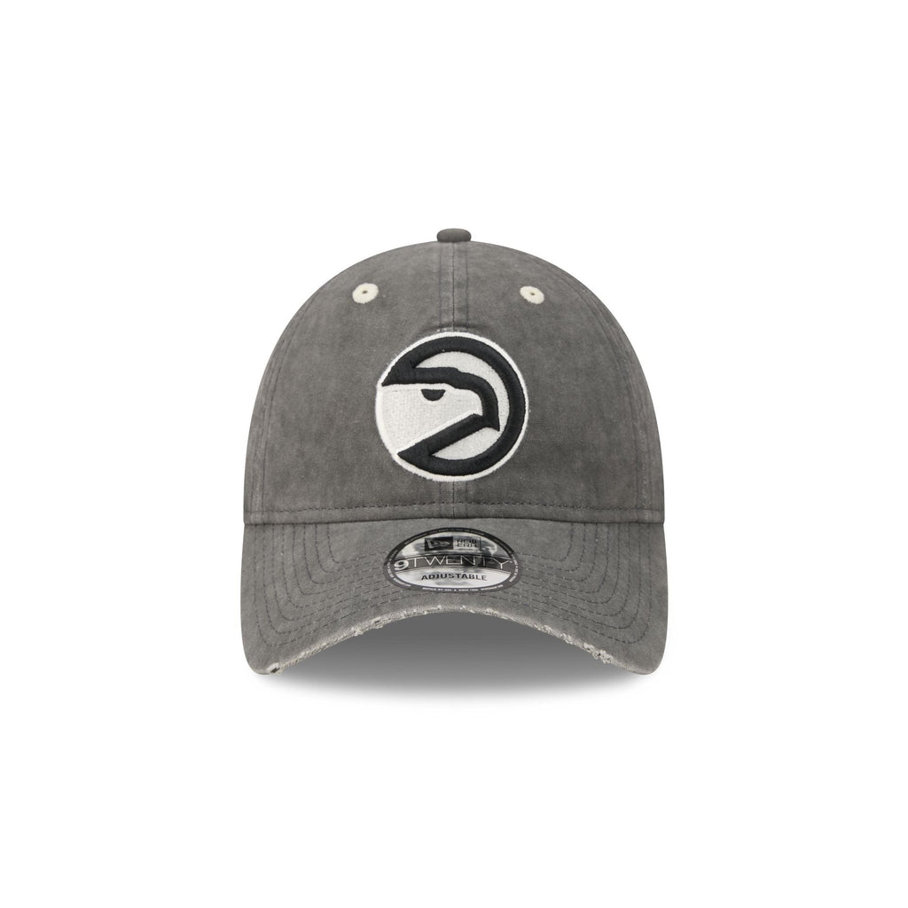 Atlanta Hawks Washed Black Cotton 9TWENTY Adjustable Hat