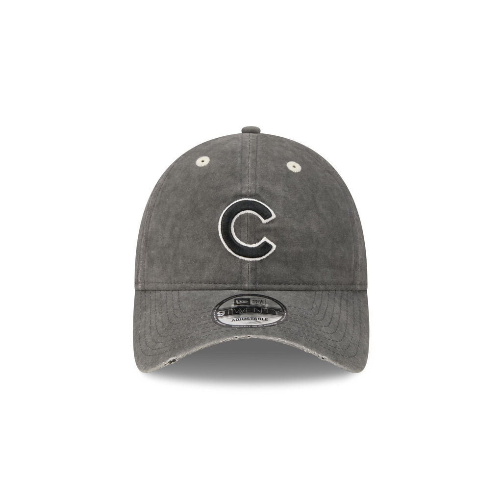 Chicago Cubs Washed Black Cotton 9TWENTY Adjustable Hat