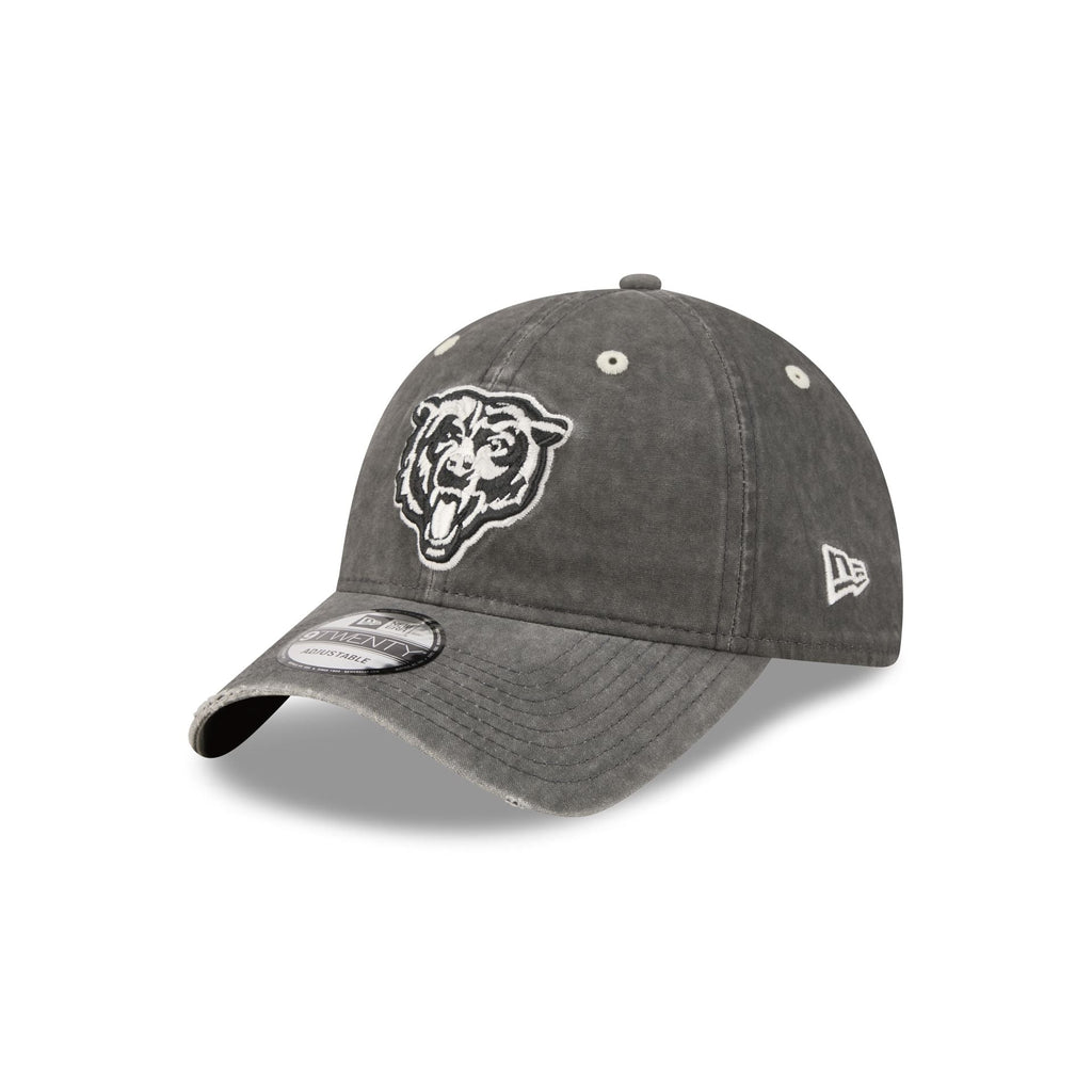 Chicago Bears Washed Black Cotton 9TWENTY Adjustable Hat