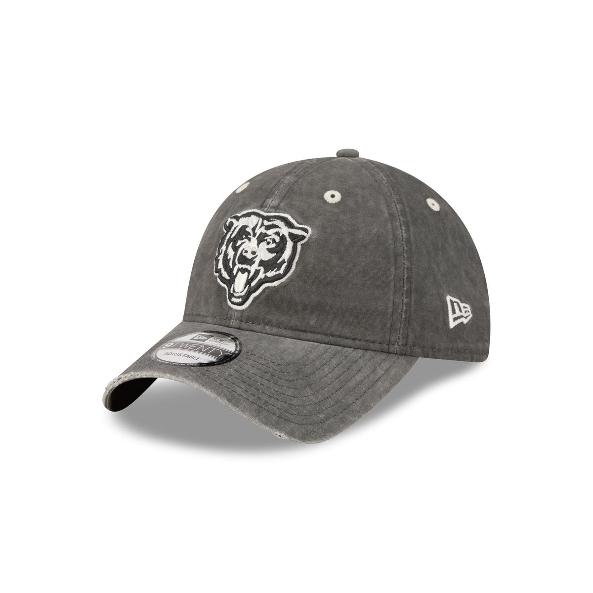 Chicago Bears Washed Black Cotton 9TWENTY Adjustable Hat