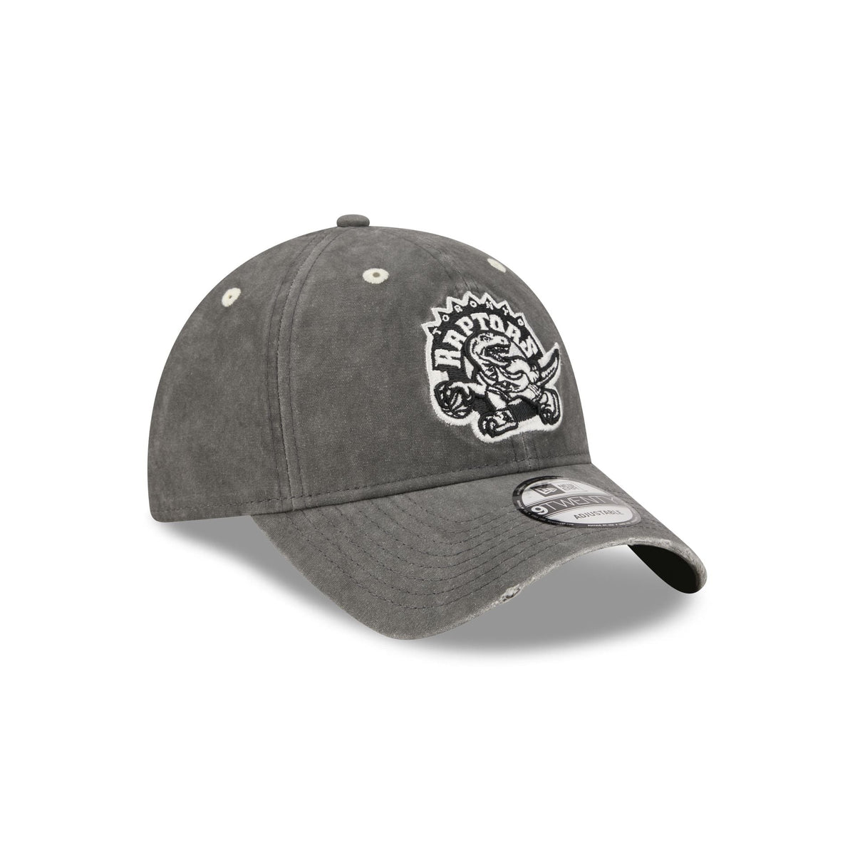 Toronto Raptors Washed Black Cotton 9TWENTY Adjustable Hat