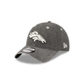 Denver Broncos Washed Black Cotton 9TWENTY Adjustable Hat