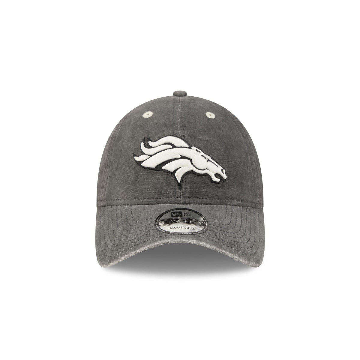 Denver Broncos Washed Black Cotton 9TWENTY Adjustable Hat