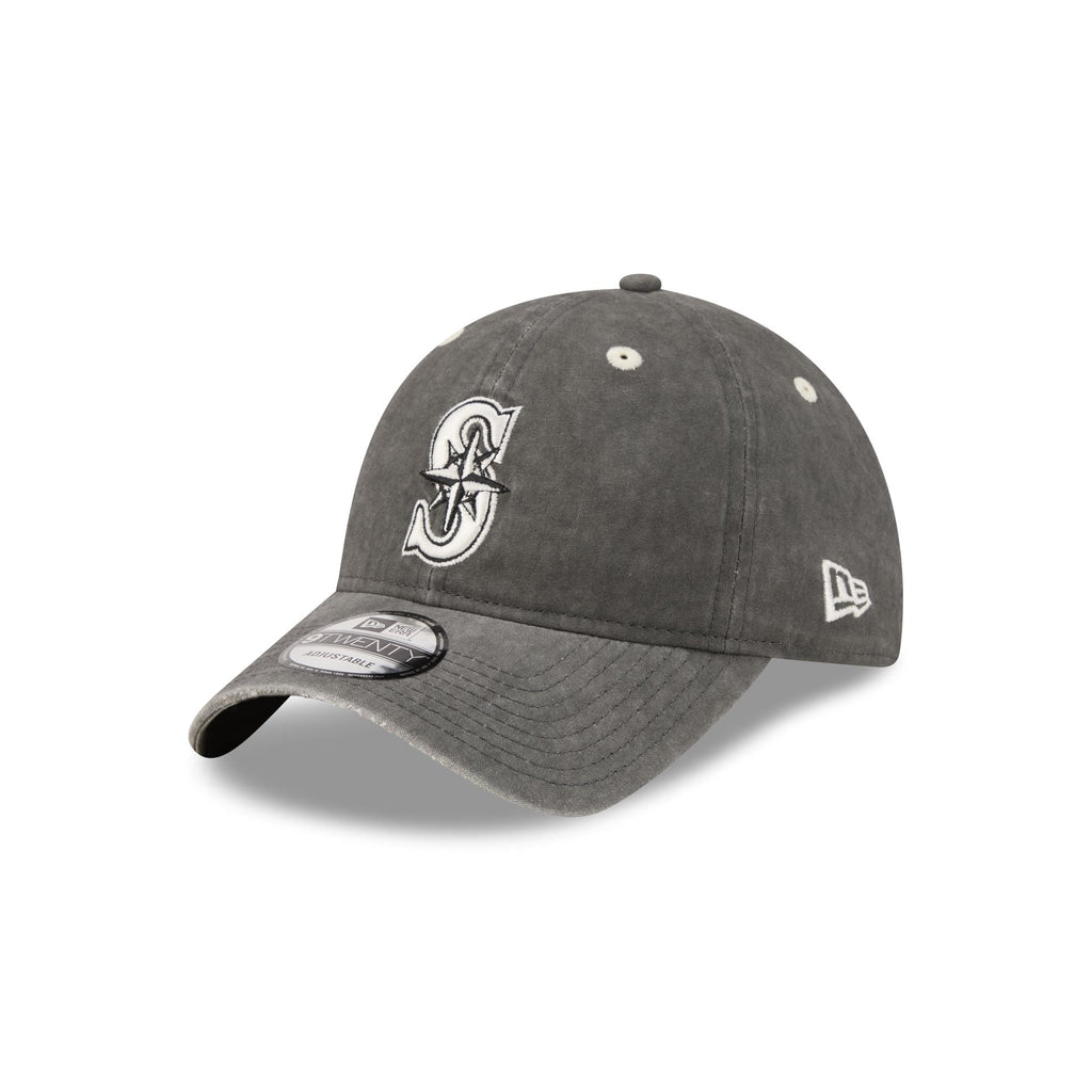 Seattle Mariners Washed Black Cotton 9TWENTY Adjustable Hat
