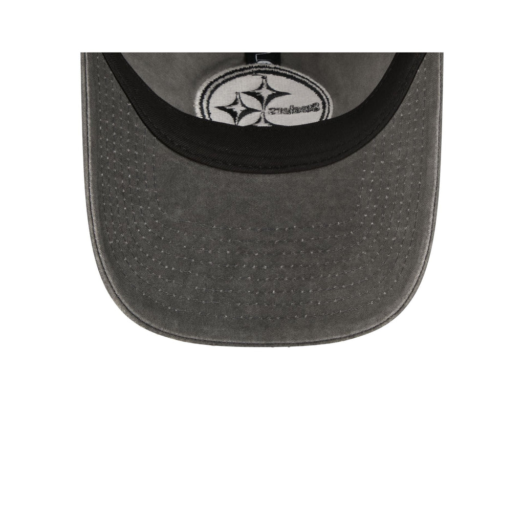 Pittsburgh Steelers Washed Black Cotton 9TWENTY Adjustable Hat