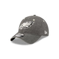 Philadelphia Eagles Washed Black Cotton 9TWENTY Adjustable Hat
