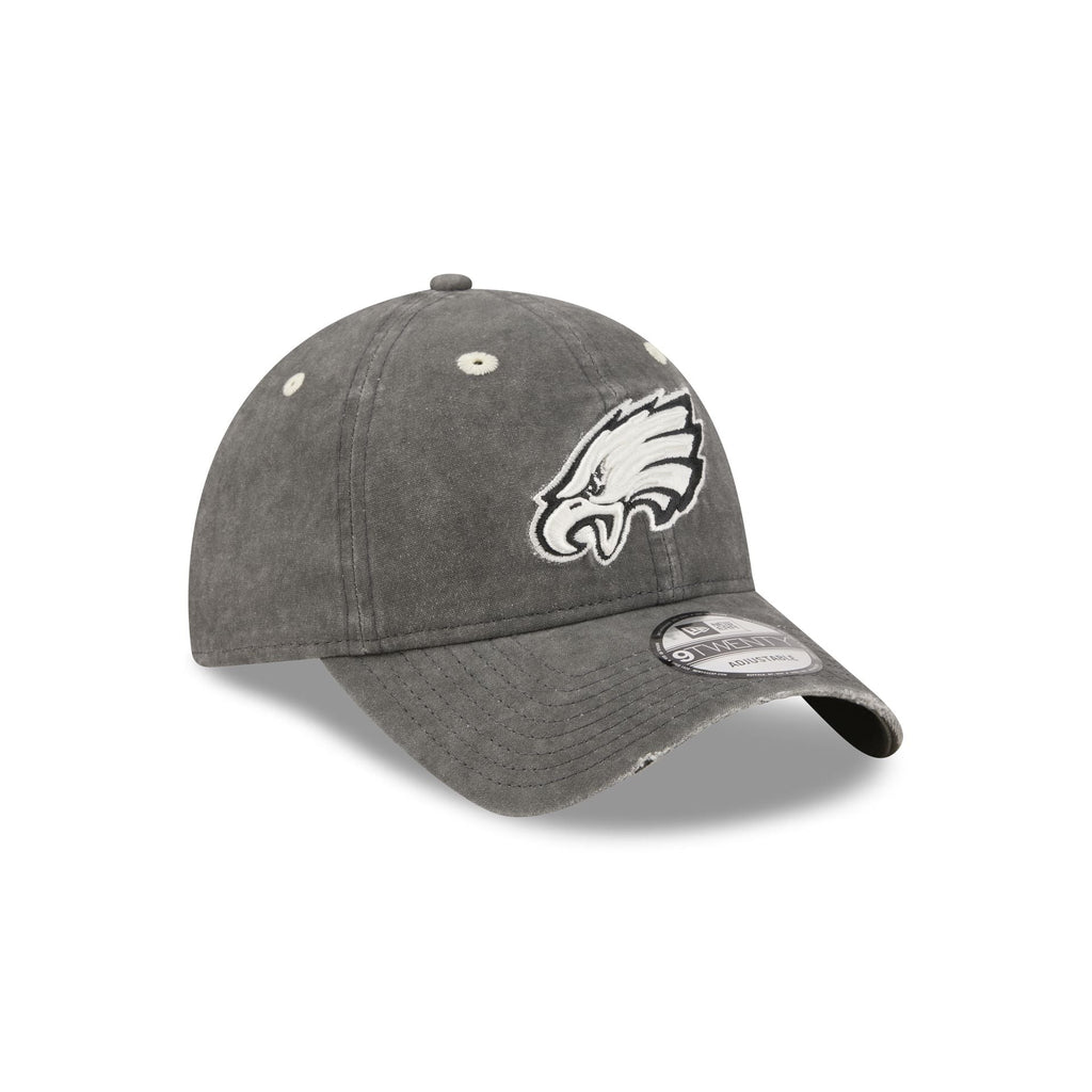 Philadelphia Eagles Washed Black Cotton 9TWENTY Adjustable Hat