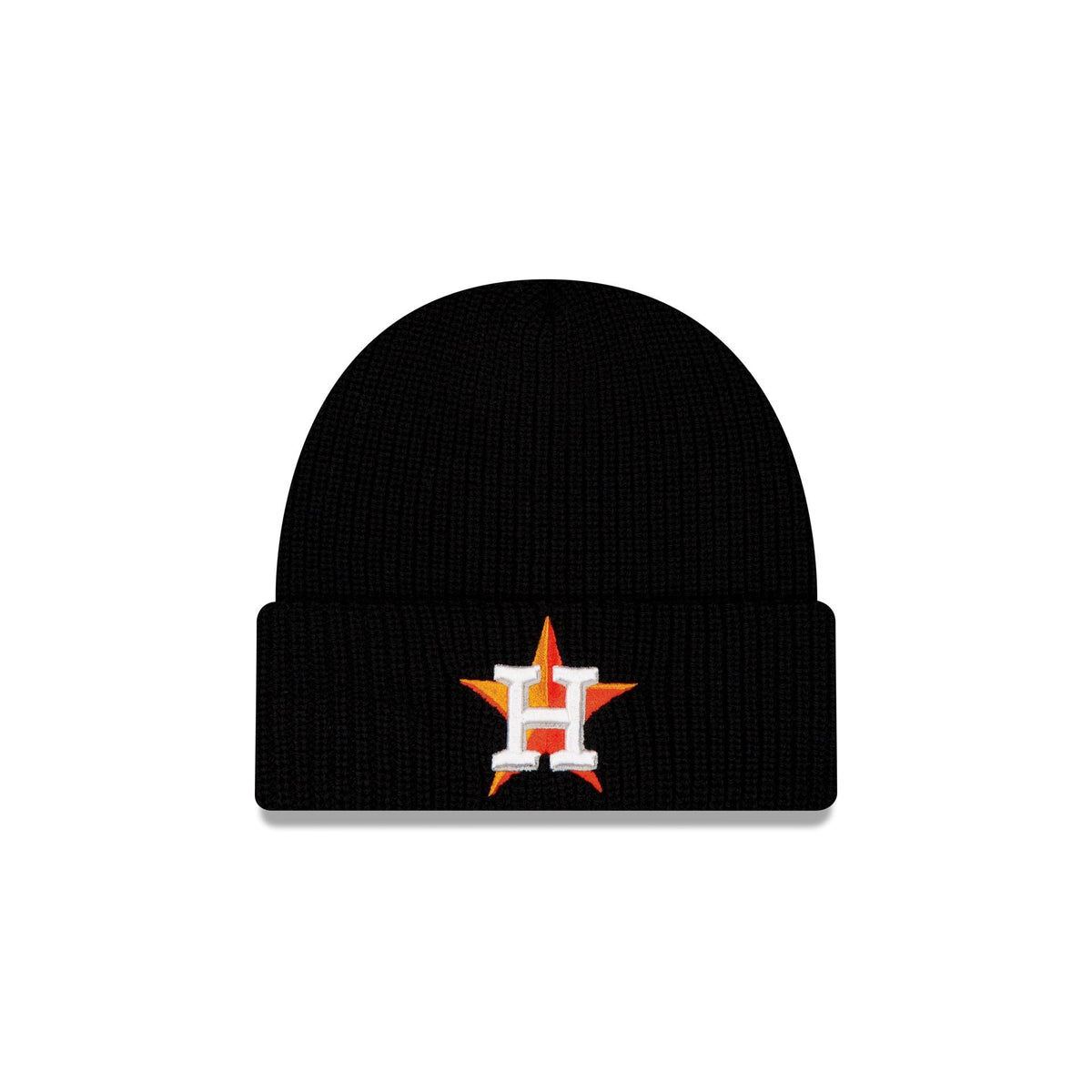 Houston Astros Black Cuff Knit Beanie Hat