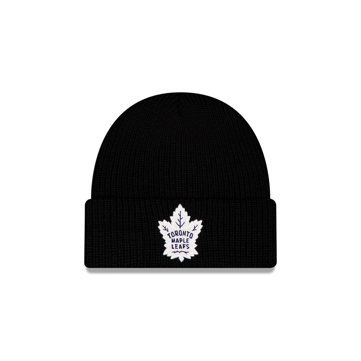 Toronto Maple Leafs Black Cuff Knit Beanie Hat