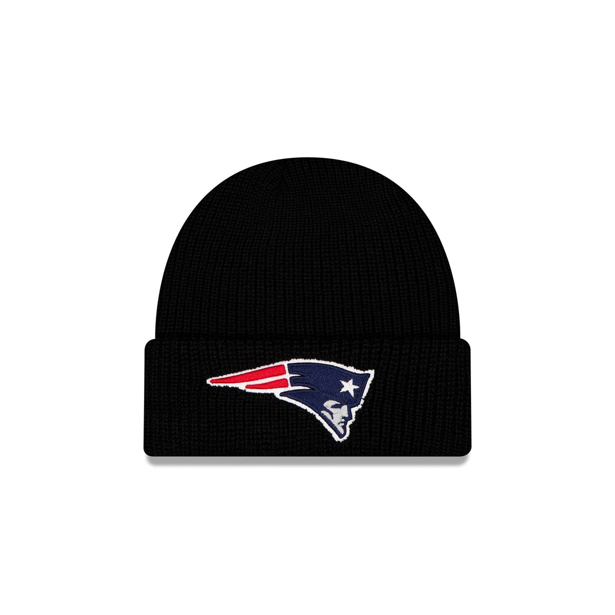 New England Patriots Black Cuff Knit Beanie Hat