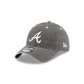 Atlanta Braves Washed Black Cotton 9TWENTY Adjustable Hat