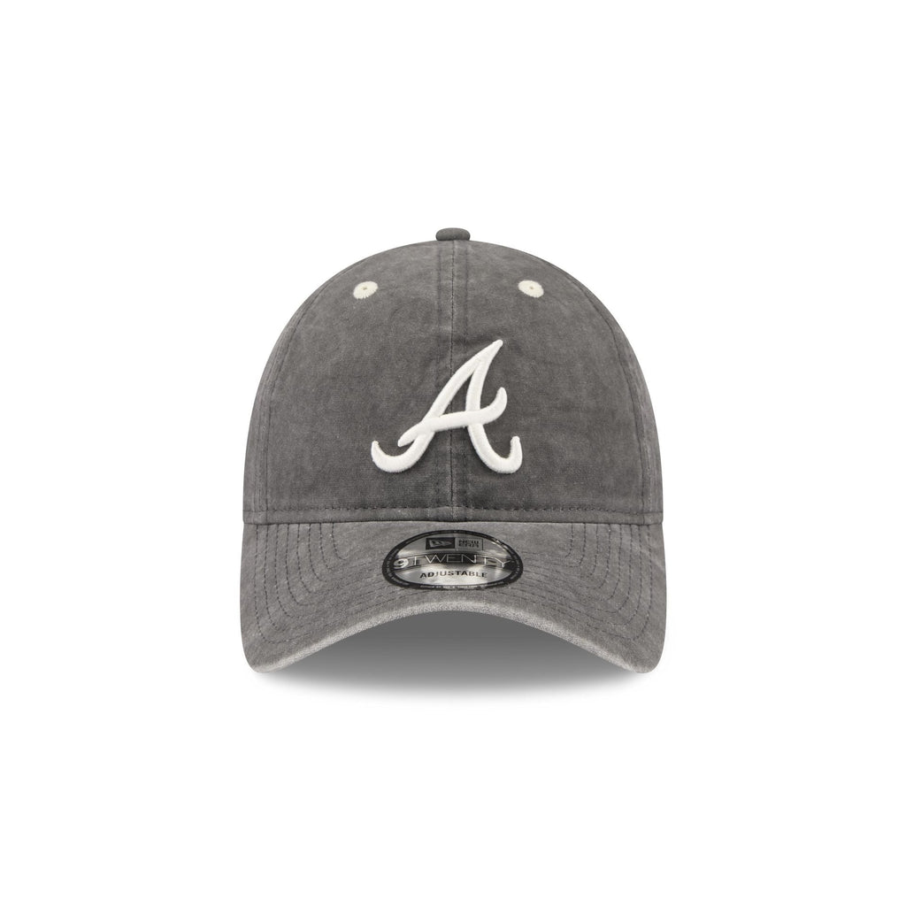 Atlanta Braves Washed Black Cotton 9TWENTY Adjustable Hat