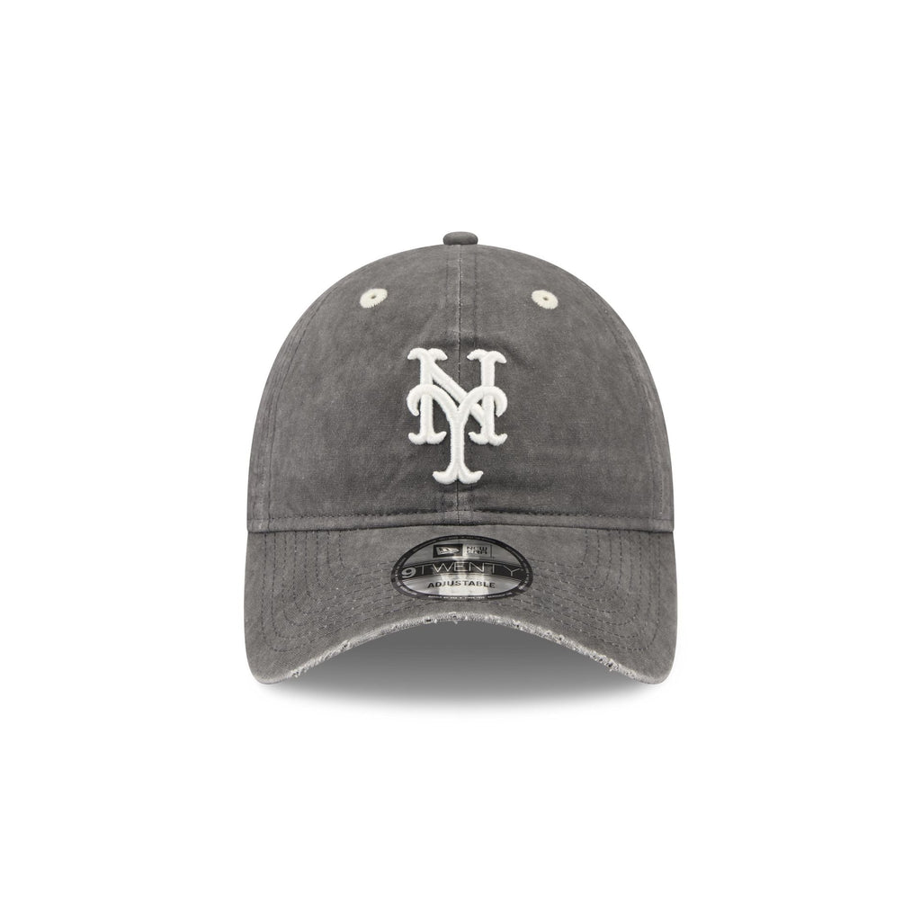 New York Mets Washed Black Cotton 9TWENTY Adjustable Hat