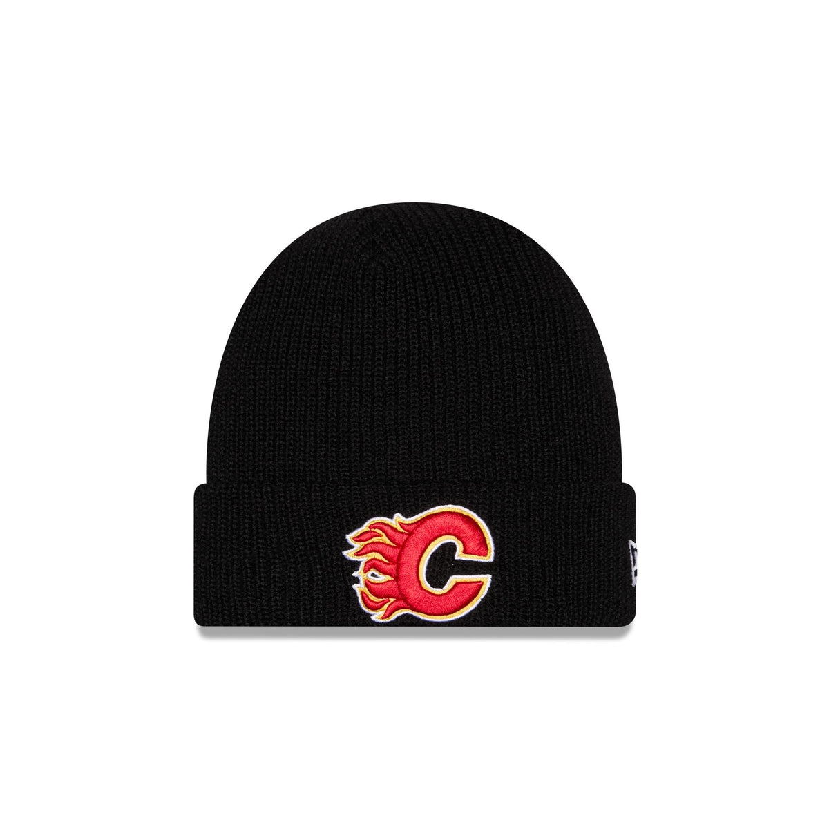 Calgary Flames Black Cuff Knit Beanie Hat