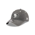 San Francisco 49ers Washed Black Cotton 9TWENTY Adjustable Hat