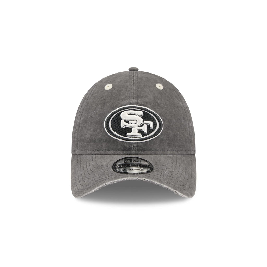 San Francisco 49ers Washed Black Cotton 9TWENTY Adjustable Hat