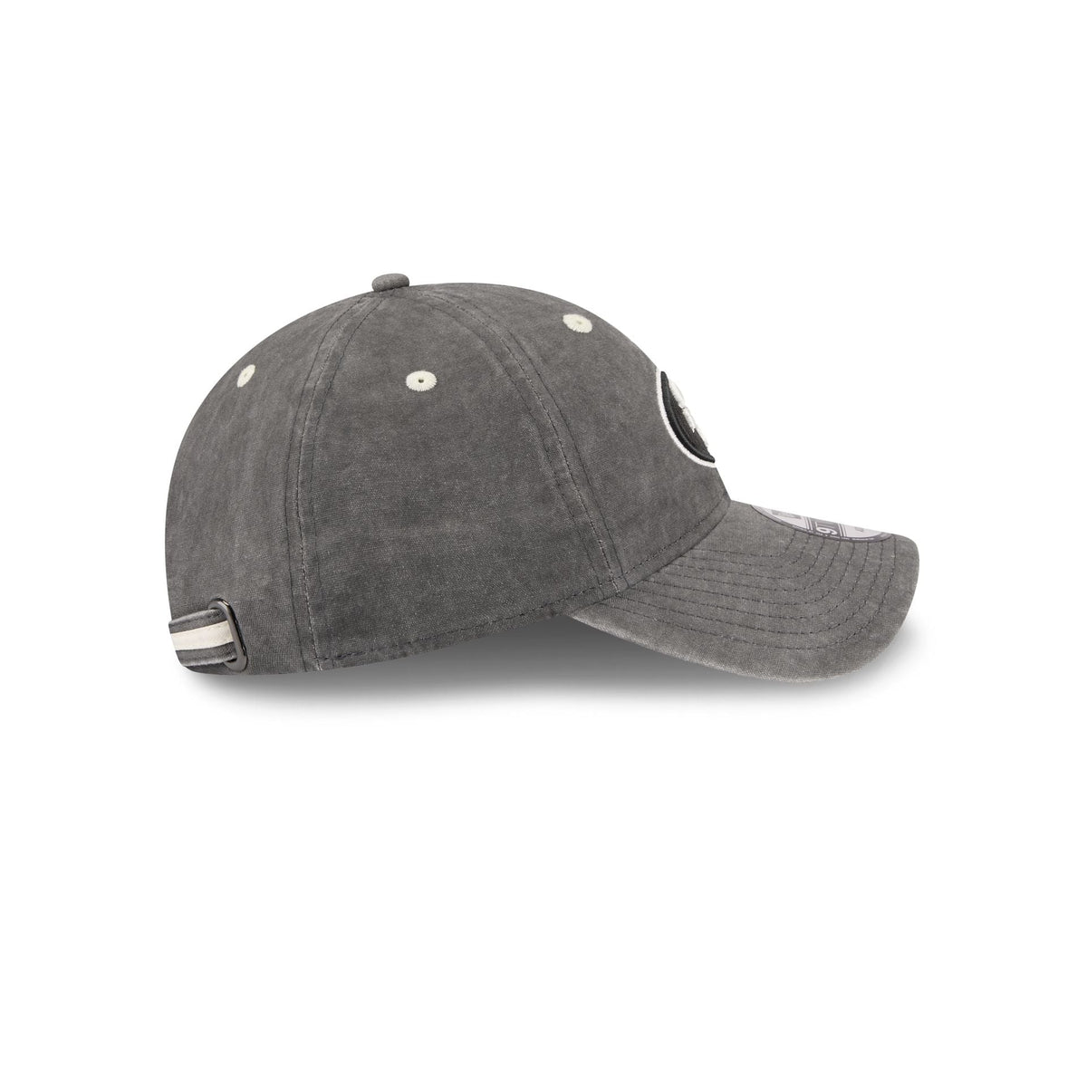 San Francisco 49ers Washed Black Cotton 9TWENTY Adjustable Hat