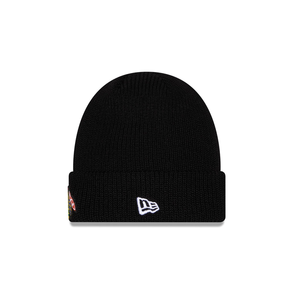Chicago Blackhawks Black Cuff Knit Beanie Hat
