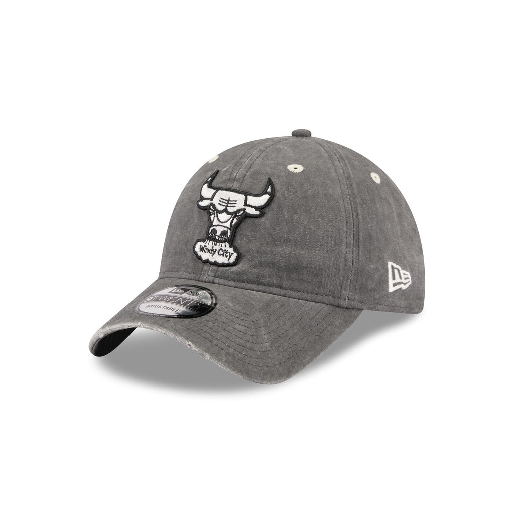 Chicago Bulls Washed Black Cotton 9TWENTY Adjustable Hat