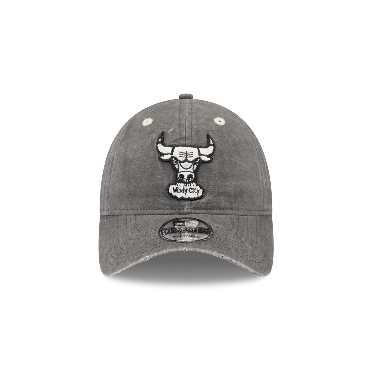 Chicago Bulls Washed Black Cotton 9TWENTY Adjustable Hat
