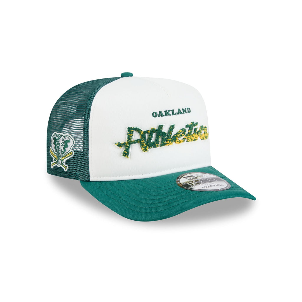 Athletics Fade Script 9FIFTY A-Frame Trucker Hat