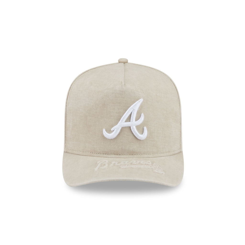 Atlanta Braves Brushed Cotton Stone 9FIFTY A-Frame Snapback Hat