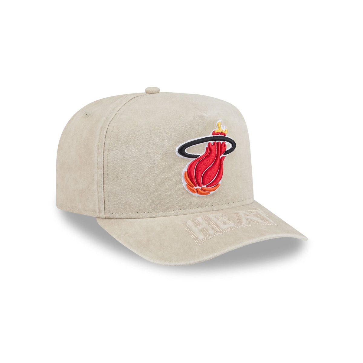 Miami Heat Brushed Cotton Stone 9FIFTY A-Frame Snapback Hat