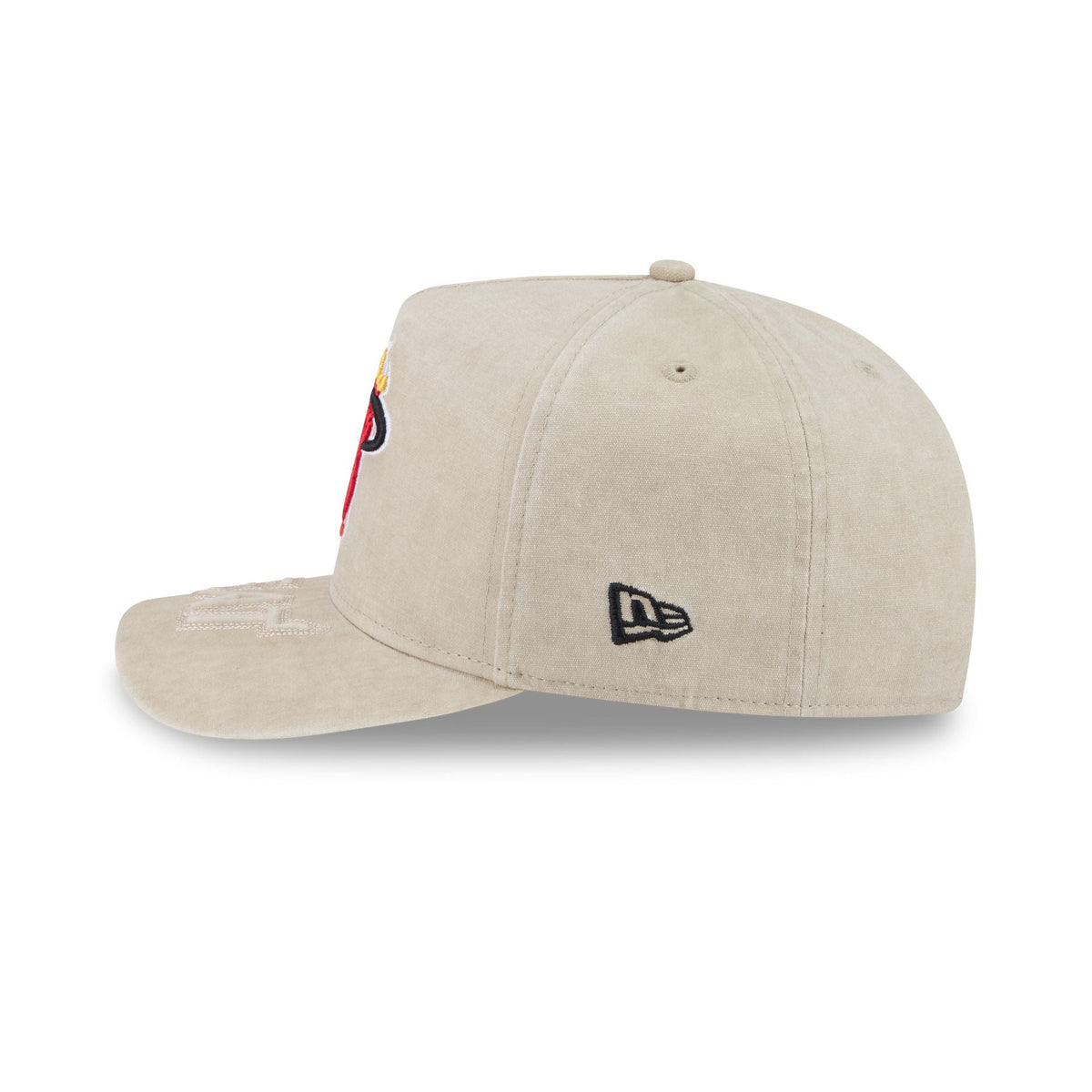 Miami Heat Brushed Cotton Stone 9FIFTY A-Frame Snapback Hat