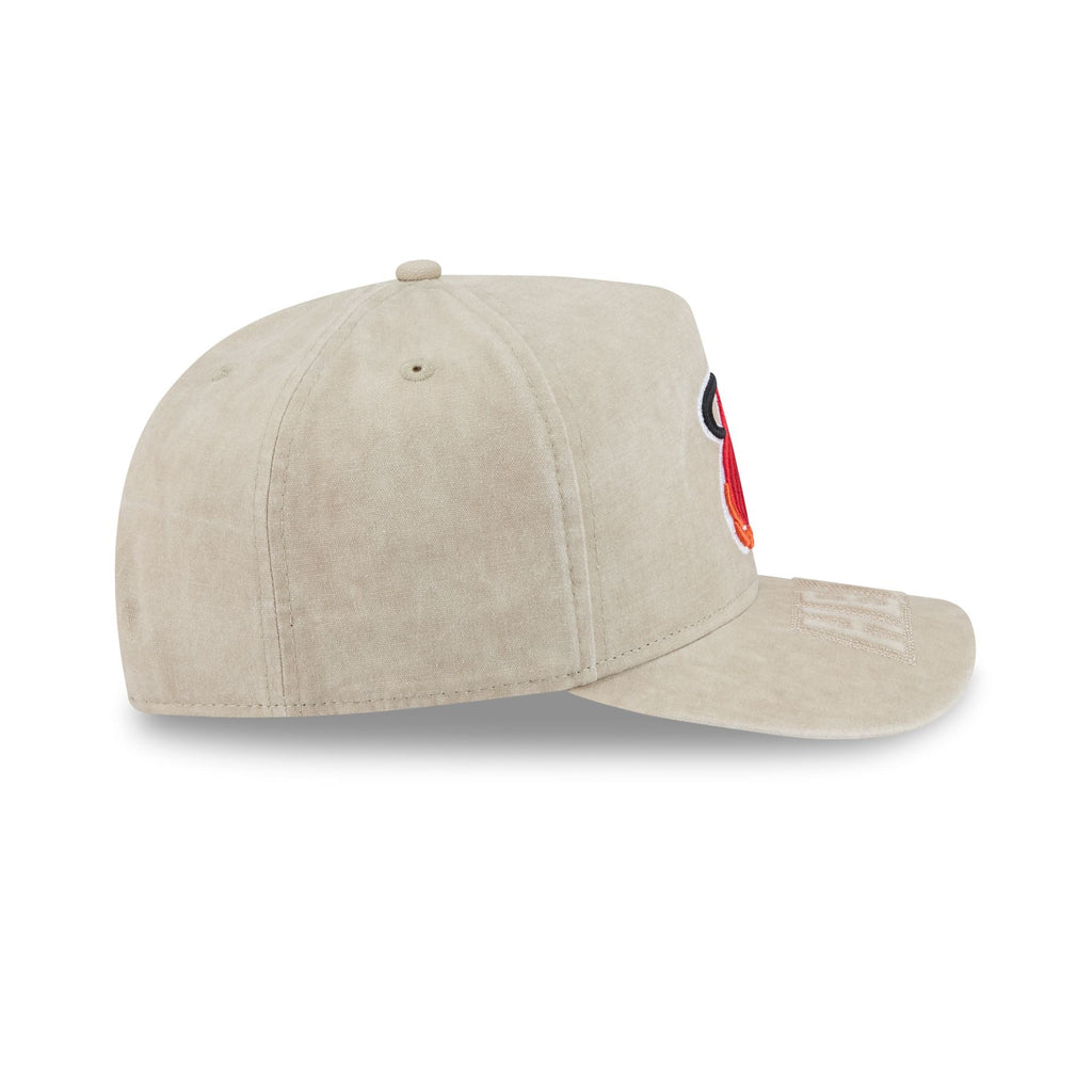 Miami Heat Brushed Cotton Stone 9FIFTY A-Frame Snapback Hat