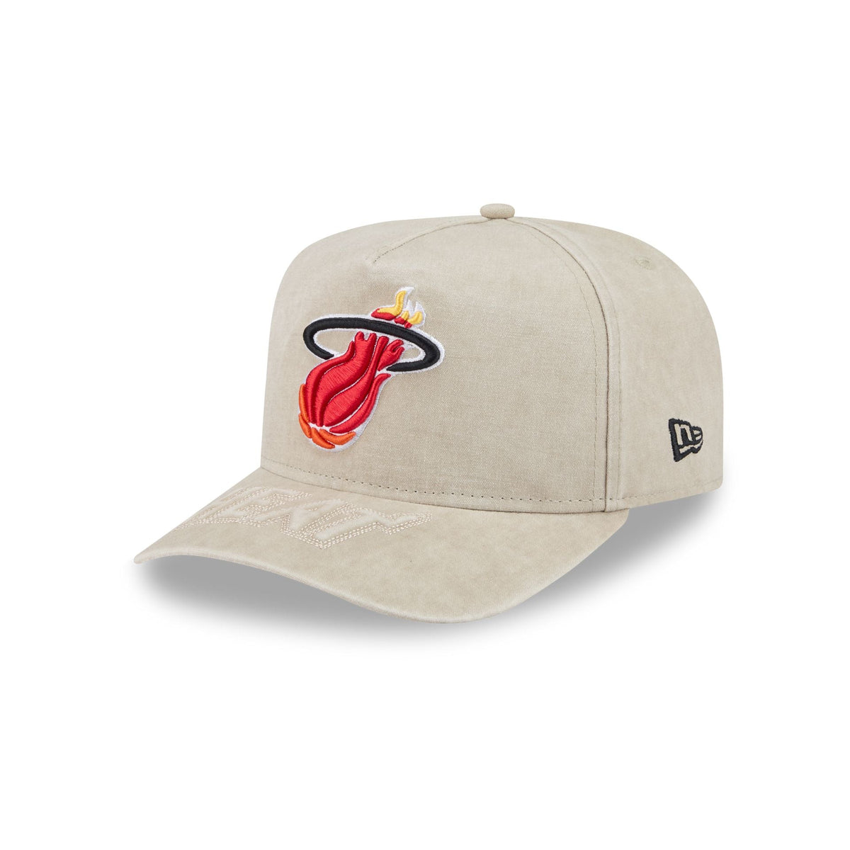 Miami Heat Brushed Cotton Stone 9FIFTY A-Frame Snapback Hat