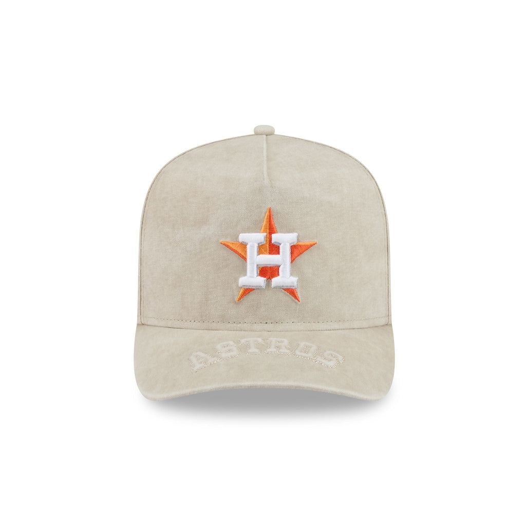 Houston Astros Brushed Cotton Stone 9FIFTY A-Frame Snapback Hat