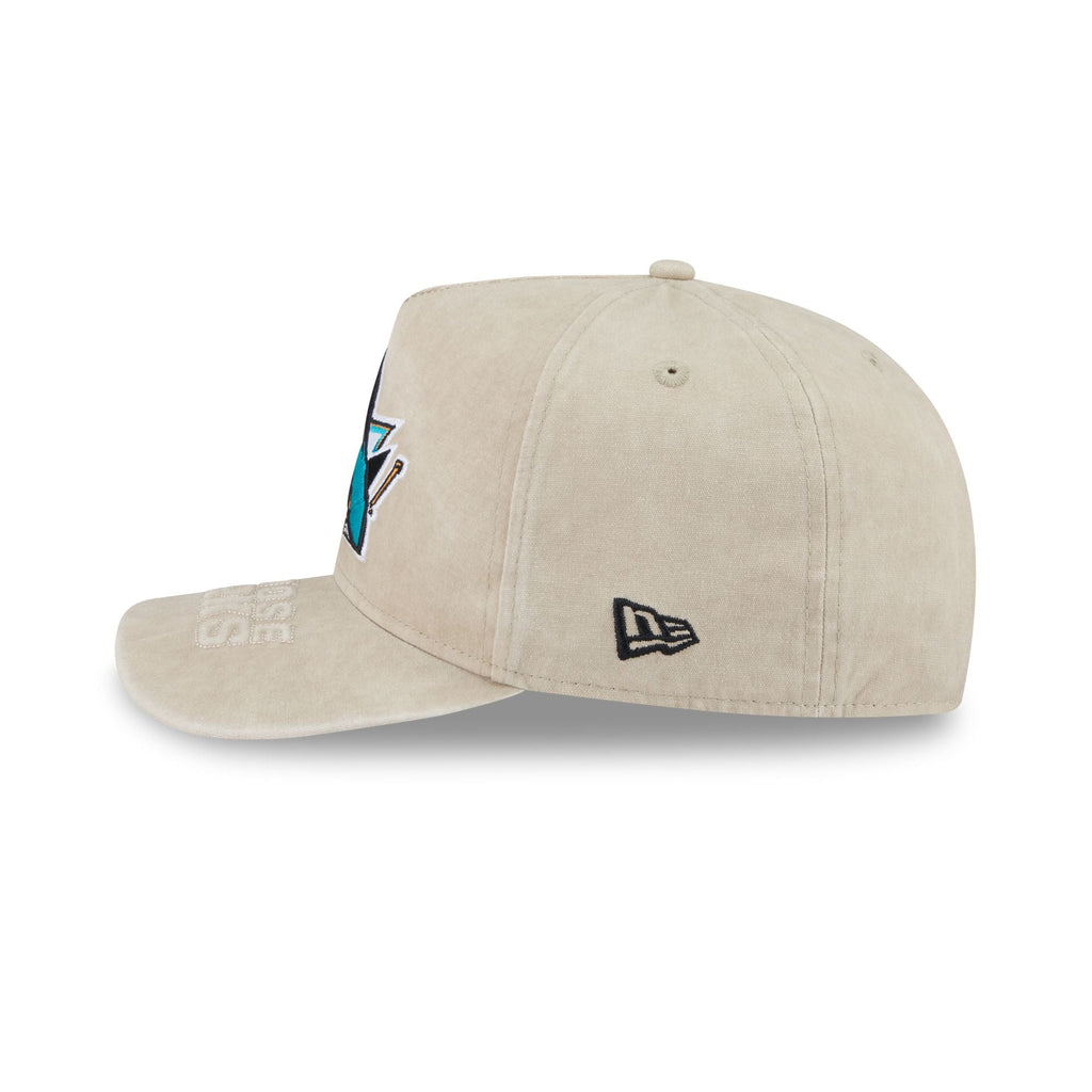 San Jose Sharks Brushed Cotton Stone 9FIFTY A-Frame Snapback Hat