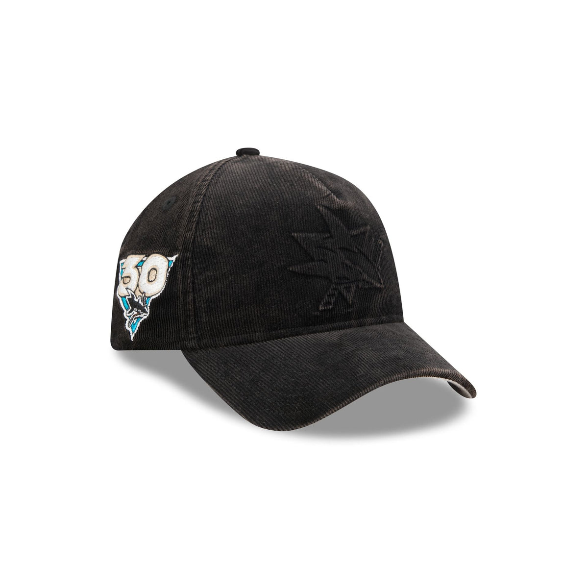 San Jose Sharks Washed Thin Wale Cord 9FORTY A-Frame Unstructured Snapback Hat