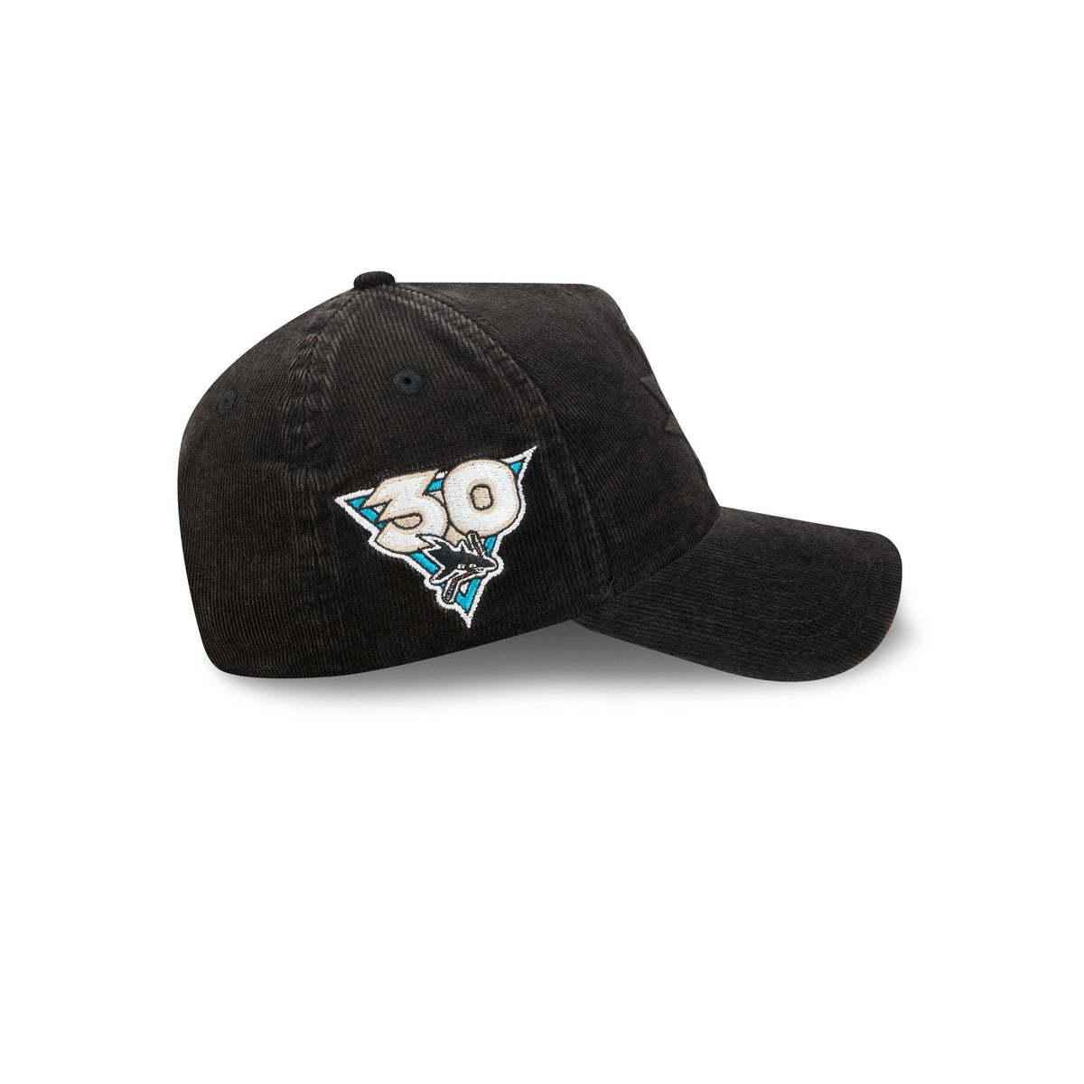 San Jose Sharks Washed Thin Wale Cord 9FORTY A-Frame Unstructured Snapback Hat
