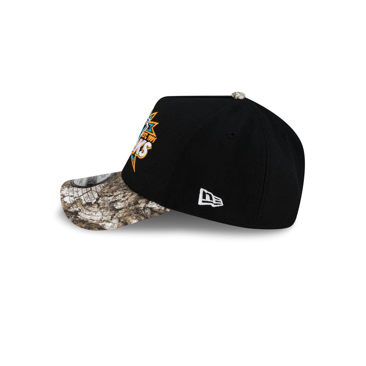 San Jose Sharks Top Shelf Black Camo 9FORTY A-Frame Snapback Hat