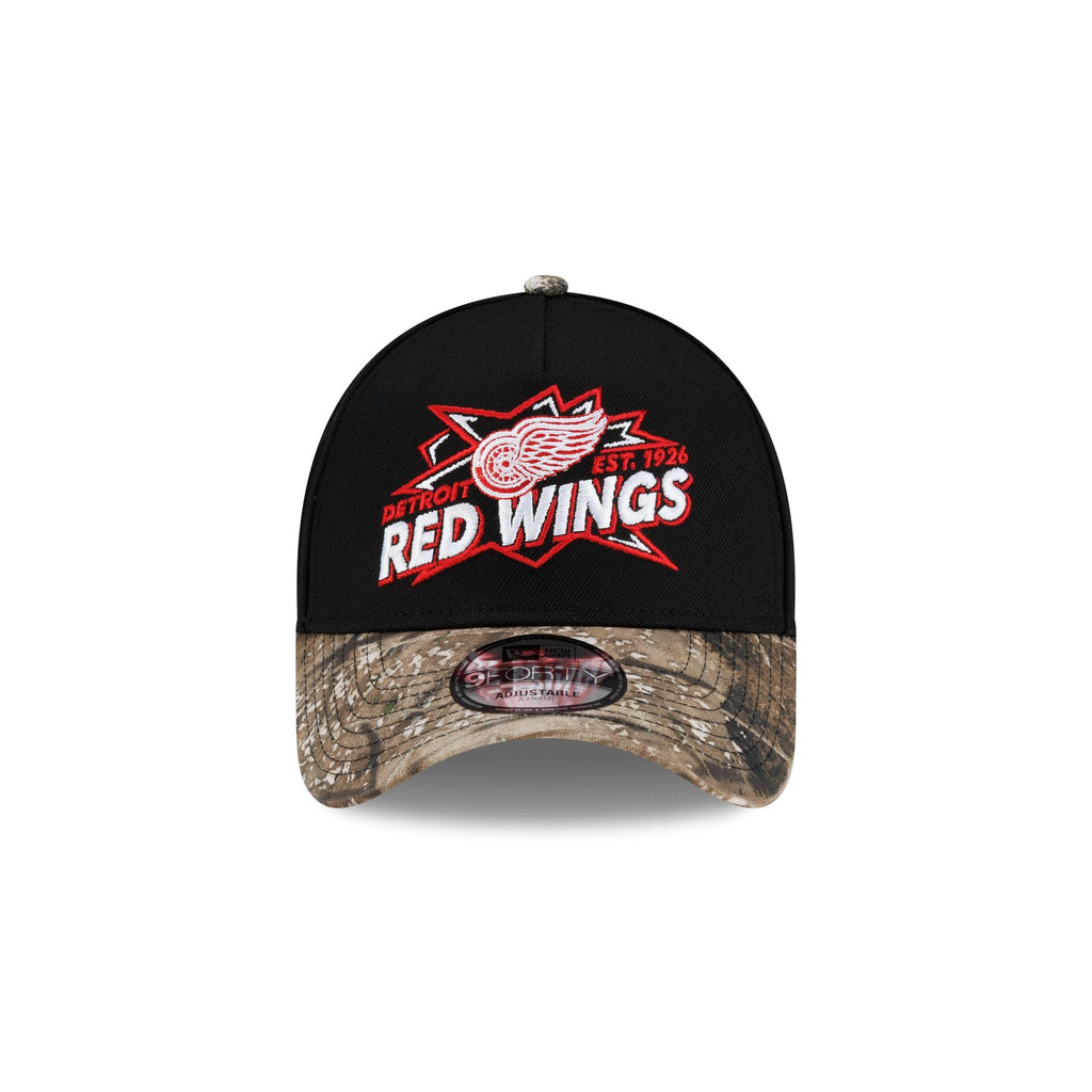Detroit Red Wings Top Shelf Black Camo 9FORTY A-Frame Snapback Hat