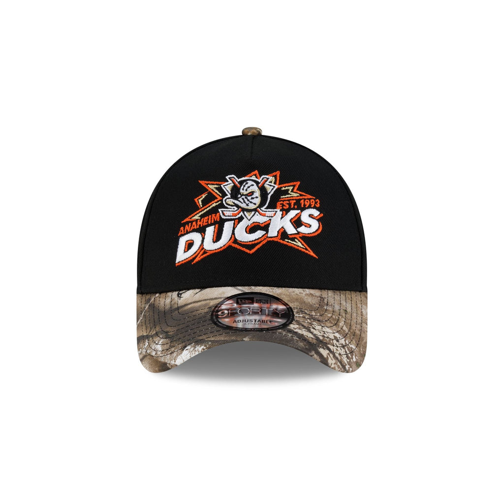 Anaheim Ducks Top Shelf Black Camo 9FORTY A-Frame Snapback Hat