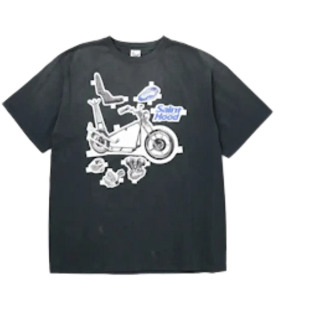 Saint Michael Neighborhood Bike T-Shirt Black