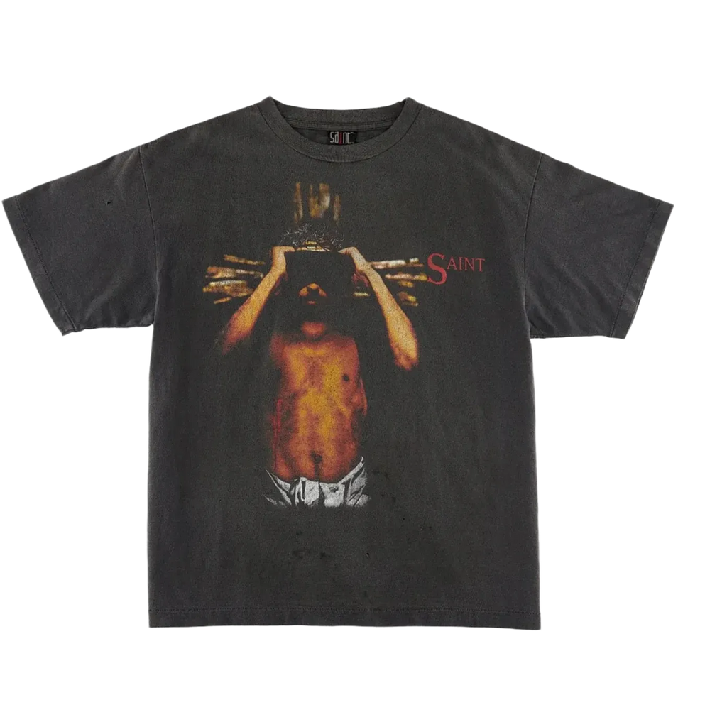 Saint Michael We Live Hell T-Shirt Vintage Black